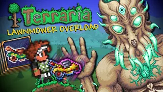 Beating Terraria With ONLY LAWNMOWERS! (But They're Modded)