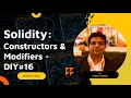 Solidity - Constructors Modifiers