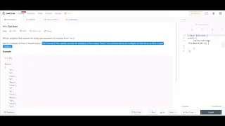LeetCode Fizz Buzz problem solution and code LeetCode FizzBuzz