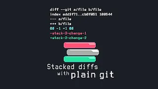 Stacked Diffs experience with plain Git