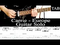Download Lagu CARRIE - Europe: SOLO guitar cover + TAB