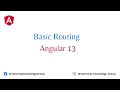 Angular 13 - Basic routing in Angular 13