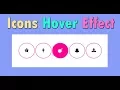 Icons hover effect using html and css