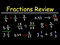 Fractions Mixed Numbers Decimals Percents - Review