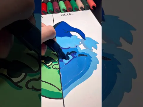 Drawing The Grinch🔵 #art #shorts #christmas