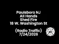 Paulsboro NJ All Hands Shed Fire 18 W Washington St Radio Traffic 2026