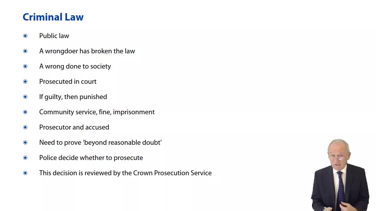 Civil Law, Common Law, Criminal Law - ACCA Corporate and Business Law (LW) (ENG)