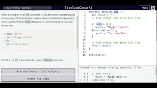 Lesson 71 Basic JavaScript Introducing Else Statements