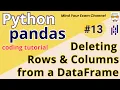 L13 Delete Rows Columns of Pandas DataFrame Modifying Pandas DataFrame Python Pandas Coding