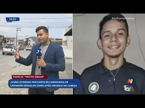 Acidente grave em Joinville: ciclista atinge porta de caminhão e está hospitalizado