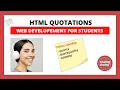 HTML QUOTATIONS WEB DEVELOPEMENT FOR STUDENTS CODE ORG WEB LAB PART-10 WEB TUTORIAL