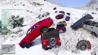 GTA 5 Ice Drag Race Gone Wrong! 🚨 Thar vs Bugatti vs Rolls Royce on Frozen Track