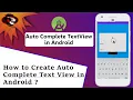 How to Implement Auto Complete TextView in Android Studio AutoCompleteTextView Dino Code Academy