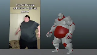 fat guy idle animation in fighting games