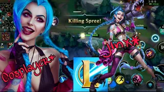 Cosplayer Jinx Play Wild Rift Alpha Full Game Play | League Of Legends: Wild Rift.