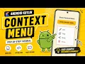 ANDROID - CONTEXT MENU TUTORIAL IN KOTLIN
