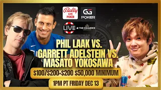 Million Dollar Poker Game! Garrett Adelstein, @yokosawa & Phil Laak $100/$200 Live at the Commerce
