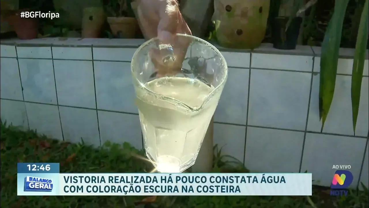 Água escura na Costeira: vistoria aponta problemas no abastecimento