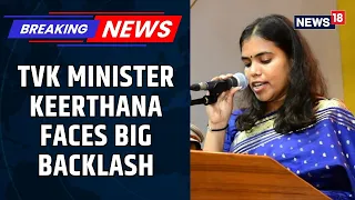 viral video puts tvk minister keerthana under fire political row intensifies in tamil nadu news18