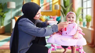 تسوقو معانا مشتريات وتجهيزات الاكل لبيبي زينة🥹اول تجربة اكل ل زينة🎉