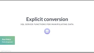 SQL Server Tutorial Explicit conversion