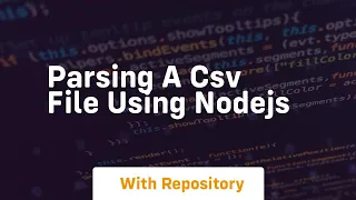 parsing a csv file using nodejs