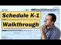 2022 IRS Form 1065 Schedule K-1 Walkthrough