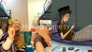 prank ome tv ular kasur reaksi dua cewek cantik ini lihat ular kasur ku ful bar bar malaysia ometv 