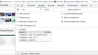Writing to the browser console with JavaScript