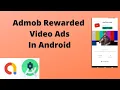 Admob Rewarded Ads in Android Studio Java Android Studio Tutorial - Quick Easy