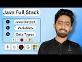 Java Variables and Data types Tutorial Java Full Stack Development course in Hindi lecture 2
