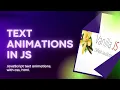 Vanilla JavaScript Text Animation Tutorial CSS HTML JS Animations