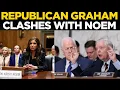 Kristi Noem LIVE: Republican Sen. Graham Clashes With kristi noem in Heated Exchange | US News LIVE
