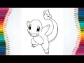 How to Paint a Charmander Coloring Page Coloring and Painting for Kids Toddlers - 4K 60FPS