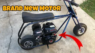 I BOUGHT A NEW MOTOR FOR MY MINI BIKE TOP SPEED RUN ON STOCK 212 PREDATOR