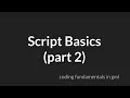 wrong in 2 3 Script Basics part 2 GameMaker Studio 2
