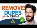 How to REMOVE DUPLICATES in KNIME Step by Step