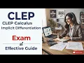 CLEP Calculus Implicit Differentiation