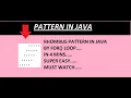 RHOMBUS PATTERN IN JAVA BY FOR LOOP BASIC JAVA COURSE STUDY WITH ME