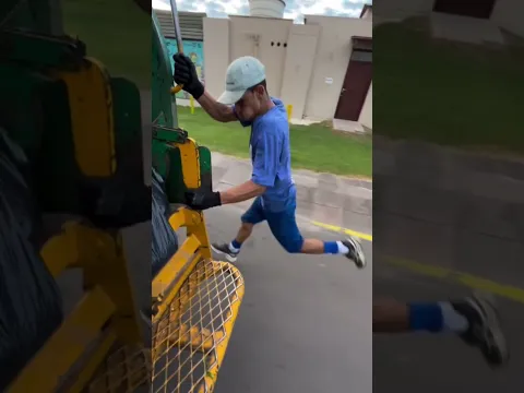 Gokil!! 🔥🔥Petugas Sampah Asal Brasil Ini Lakukan Akrobat Sambil Kerja❗️ #shorts #brasil