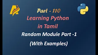 Python Programming in Tamil Random Module Part - 1 with Examples