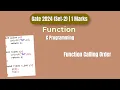 GATE 2024 C Programming Question Function Argument Evaluation Order