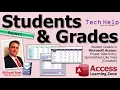 Student Grades in Microsoft Access Proper Data Entry Spreadsheet-Like View Crosstab Query