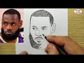 VERY EASY How to draw lebron james nba learn drawing academy
