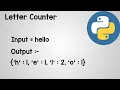 Letter Counter Program Python Programming Dictionary