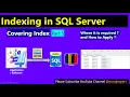 covering Index covering index in sql covering Index in SQL Server