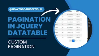 Pagination in jQuery DataTable with Custom Pagination All about pagination