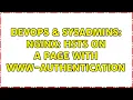 DevOps SysAdmins nginx HSTS on a page with www-authentication 2 Solutions