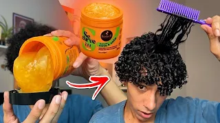 ABSURDA A DEFINIÇÃO QUE ESSA GELATINA DÁ AOS CACHOS! Curve e cola Haskell