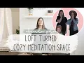 Loft turned zen meditation room makeover DIY room transformation